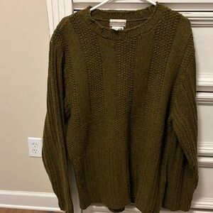 Coldwater Creek Forest Green Crewneck Sweater